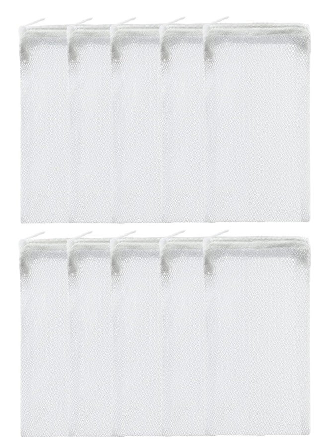 AHSNYLC Aquarium Mesh Bag - Aquarium Substrate,Aquarium Media Bag,Filter Media Bag,Aquarium Filter Media Bags with Zipper for Activated Carbon for Biospheres Ceramic Rings 10PCS - Image 1